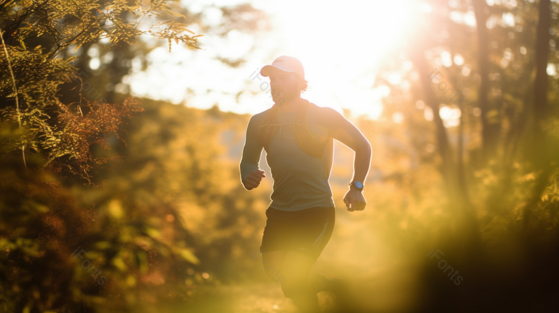 阳光下跑步背光户外运动户外摄影,高清,摄影图,摄影图片,图片大全,摄影图免费下载